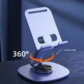 2 pezzi regolabili 360 ​ ​ Supporto per telefono girevole in metallo, cuscinetto adesivo portatile pieghevole, supporto universale per smartphone e tablet