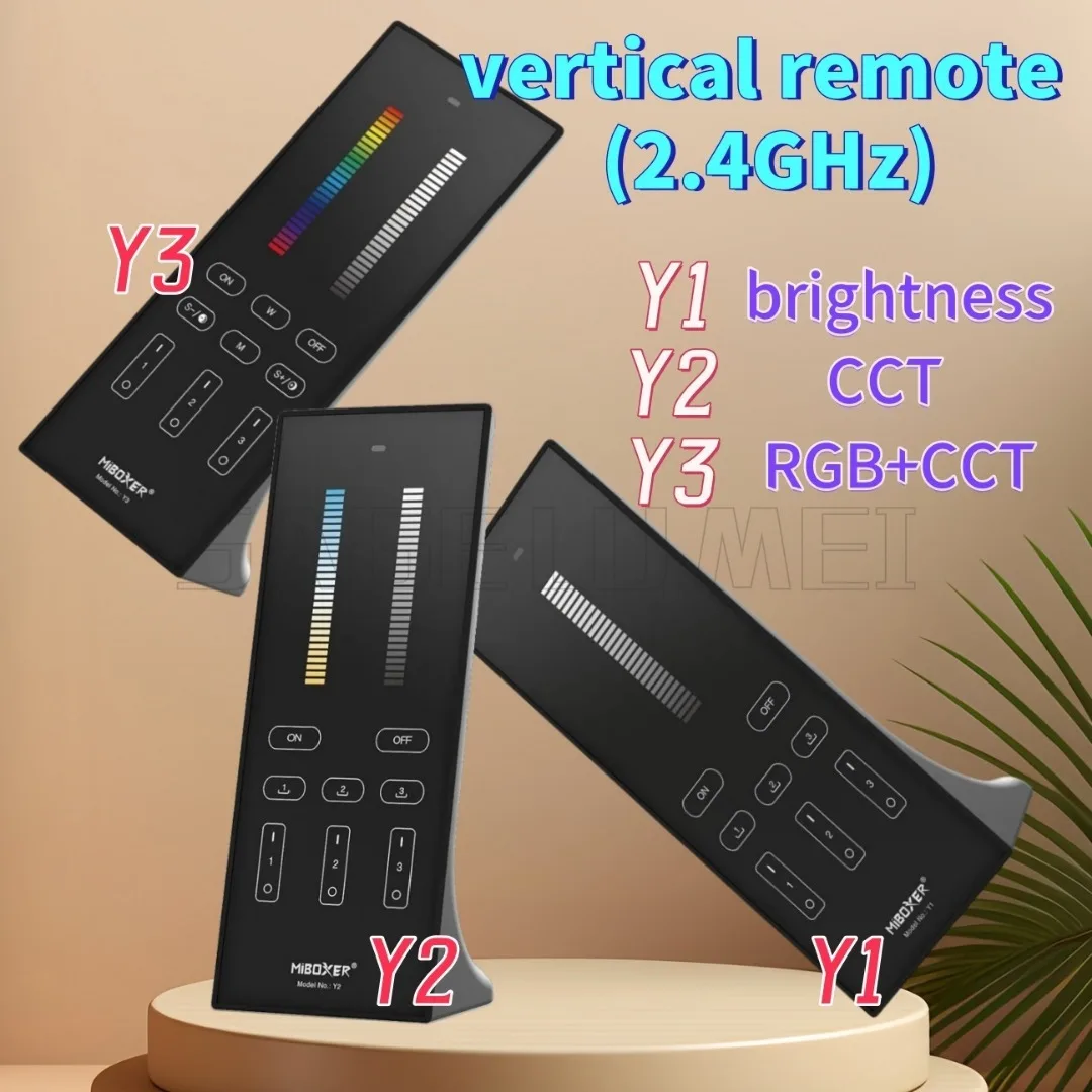 Y1 Y2 Y3 Miboxer Helligkeit CCT RGB+CCT Vertikale Fernbedienung 2,4 GHz Steuerung für LED-Buld-LED-Streifen Lichtfarbtemperaturen Dimmer Image