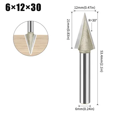 1pc Hartmetall V Bit 30 Grad V-Förmigen Gravur Router Bits CNC Holzbearbeitung Router Bit Professionelle V-förmigen Fräser