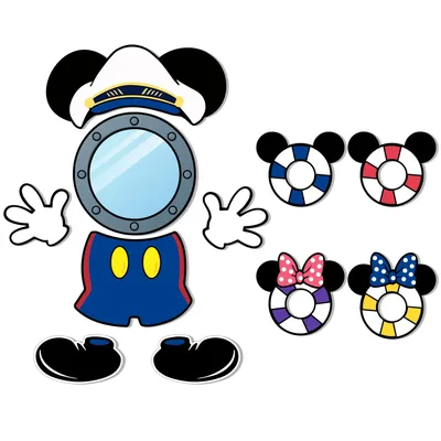 11 Stück Captain Mouse Cruise Magnete Geburtstag Kreuzfahrten Tür für Karneval Hütte Urlaub Sammlerstücke Dekor Image
