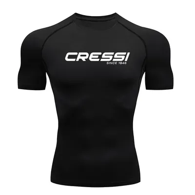 Men Surf Sunscreen Diving Suit Rash Protection t-Shirt Swimsuit Tight Short-Sleeved Swimming Floating UV Protection Diving Suit