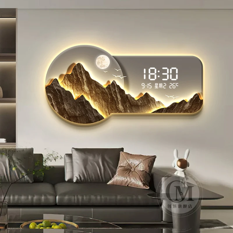 Luxus Wohnzimmer Wanduhren Digitale Moderne Schlafzimmer Design Wanduhren Stille Minimalistische Orologio Da Parete Wohnkultur Image