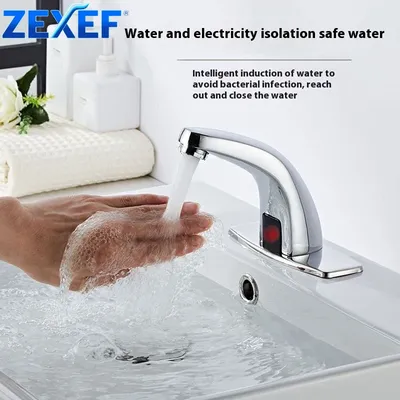 ZEXEF Angle Adjustable Faucet Kitchen Blender Automatic Infrared Sink Water Tap Mount Touch Sensor Deck Inductive Bidet Torneira