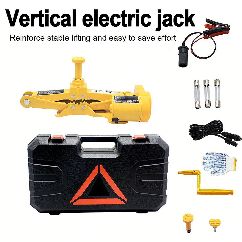 2T/3T Vertical Electric Jack Portable Car-mounted Wireless Multi-function Tire Change Pneumatic Car Jack 12-42cm