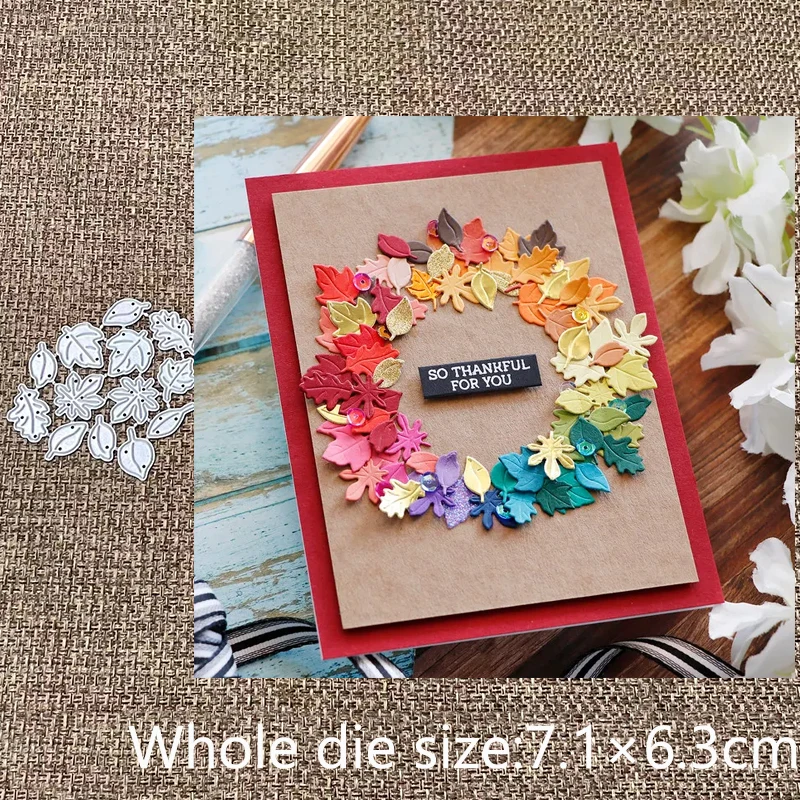 New Design Craft Metal stencil mold Cutting Dies leaves set decoration scrapbook die cuts Album Paper Card Craft Embossing