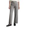 Jerseyhose MARC O'POLO "aus Interlock-Qualität", Damen, Gr. 42, Normalgrößen, grau granite melange, Obermaterial: 78% Baumwolle, 18% Polyester, 4% Elasthan, unifarben, casual, regular fit lang, Hosen