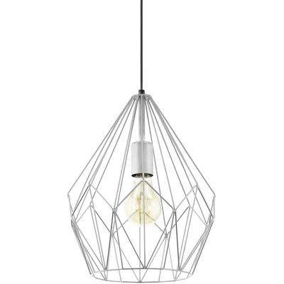 EGLO Pendelleuchte "CARLTON", silber (silberfarben), Ø:31cm, Lampen, Vintage Pendellampe, 1 flammig, Drahtgeflecht, Industrial, 110x31cm Image