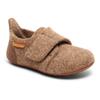 Hausschuh BISGAARD "casual wool", Kinder, Gr. 27, braun (camel), Wolle, klassisch, Schuhe, Klettschuh mit Lammwolle gefüttert, Größenschablone zum Download