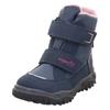 Winterstiefel SUPERFIT "HUSKY WMS: Mittel", Kinder, Gr. 38, blau (blau, rosa), Textil, sportlich, Schuhe, Snowboots mit wärmendem Textilfutter, Größenschablone zum Download