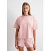 Shorty MARC O'POLO, Damen, Gr. L, rosa (rosa gestrei), Obermaterial: 100% Baumwolle, Homewear-Sets