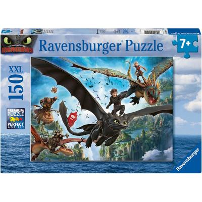 Puzzle RAVENSBURGER "Dragons - Drachen und Helden", bunt, Puzzles, KinderB:49cm H:36cm, Made in Germany, B:49cm H:36cm