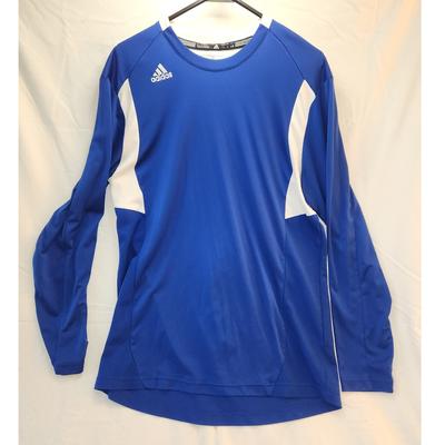 Adidas Shirts | Adidas Long Sleeve Training Shirt Athletic Top Layer Blue White Large | Color: Blue/White | Size: L