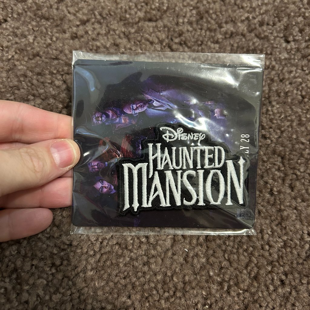 Disney Accessories | Disney Haunted Mansion Movie Promo Patch (2023) Glow In The Dark Nwt | Color: Black/White | Size: Os