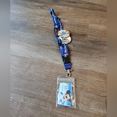 Disney Accessories | Y2k 2007 Disneyland Lanyard, Tickets And 1st Visit Pins (Not Valid Tickets) | Color: Red | Size: Os