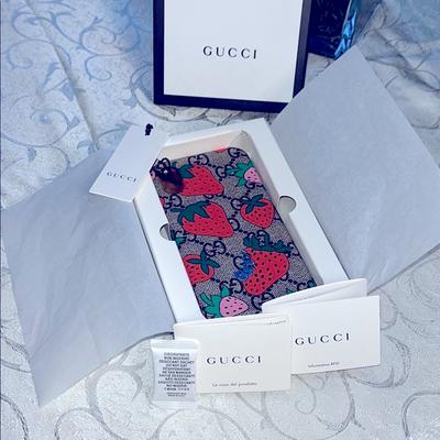 Gucci Cell Phones & Accessories | Gucci Strawberry Iphone Case For Iphone X/Xs New | Color: Brown/Red | Size: Iphone X