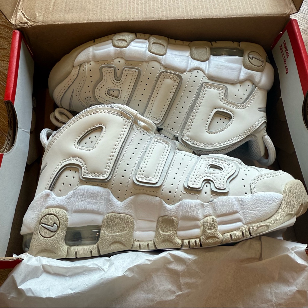 Nike Shoes | Authentic Nike Kids Air More Uptempo (Ps) Nike Sneakers 12c Phantom/Lt Iron Ore | Color: Cream/White | Size: 12c
