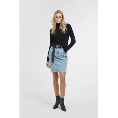 Hellblauer 70er-Jahre-Rock 06ML für Damen Image