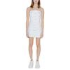 Minikleid mit Knopfleiste armelloses Jeanskleid