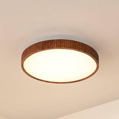 LED Deckenlampe Velua Lindby, dimmbar, Holz dunkel, für Wohn- / Esszimmer, Holz, Modern, LED Deckenleuchte Image