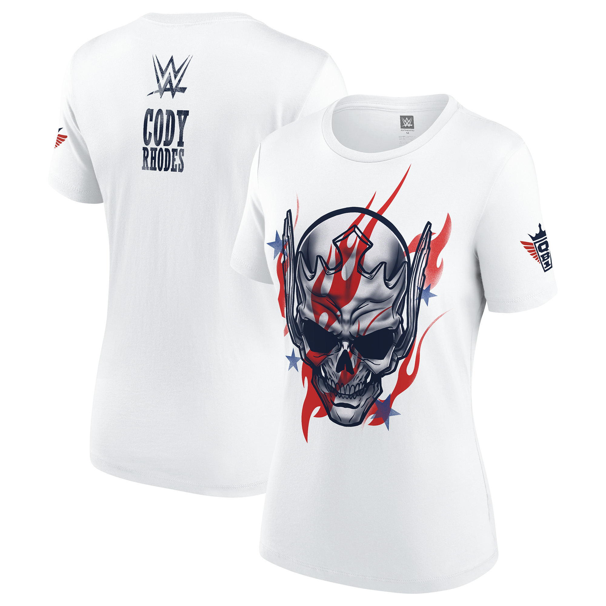 Weißes Cody Rhodes Stars & Stripes Nightmare T-Shirt für Damen Image
