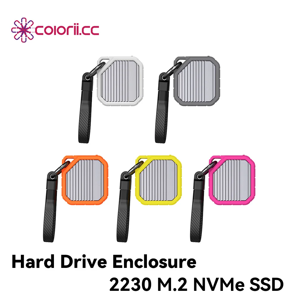 Colorii 2230 M.2 NVMe SSD-Gehäuse USB 3.2 Gen 2 10 Gbit/s zu NVMe PCI-E M.2 SSD-Gehäuse Externe SSD für Laptop iPhone 16 Pro iPad Image