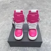 Designer Männer Ankle Boot High Top Frauen Sneaker Rosa Leder Casual Geobasket Flache Luxus Boot Punk Jumbo Lace Up Flache Schuh