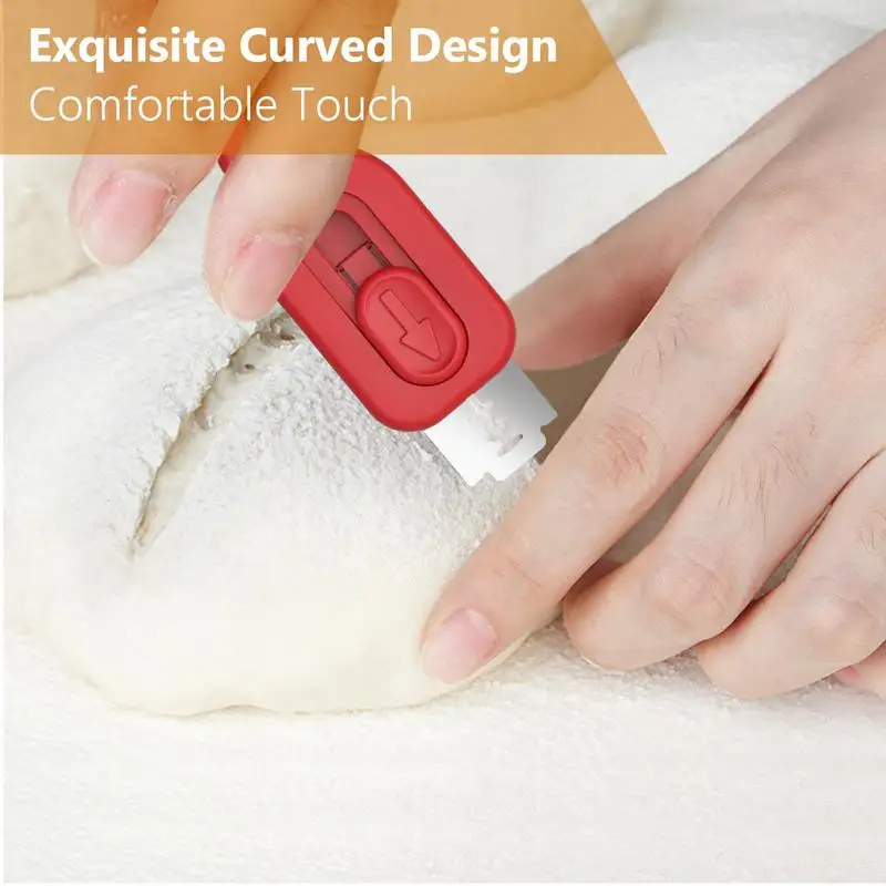 Sauerteig Teig Scoring Tool einziehbare Brot Lame Cutter Slish Rasiermesser Werkzeug Brothers tellung Werkzeuge mit 5 Rasierklingen Image