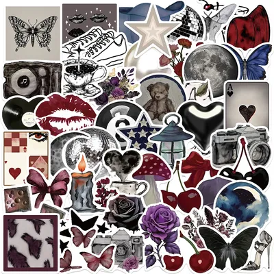 10/30/50 Stück Vintage Gothic Y2K Dark Girl Graffiti Aufkleber Aufkleber Laptop Telefon Auto Coole wasserdichte Dekoration Aufkleber Kinderspielzeug Image