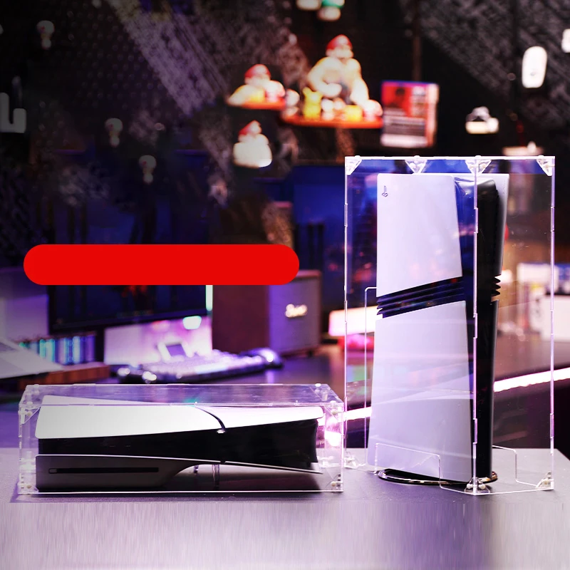 Clear Acrylic Dust Cover for PS5 Pro/Slim Console, PS5 Case Cover Dust Proof Cover Compatible with PlayStation 5 Standard