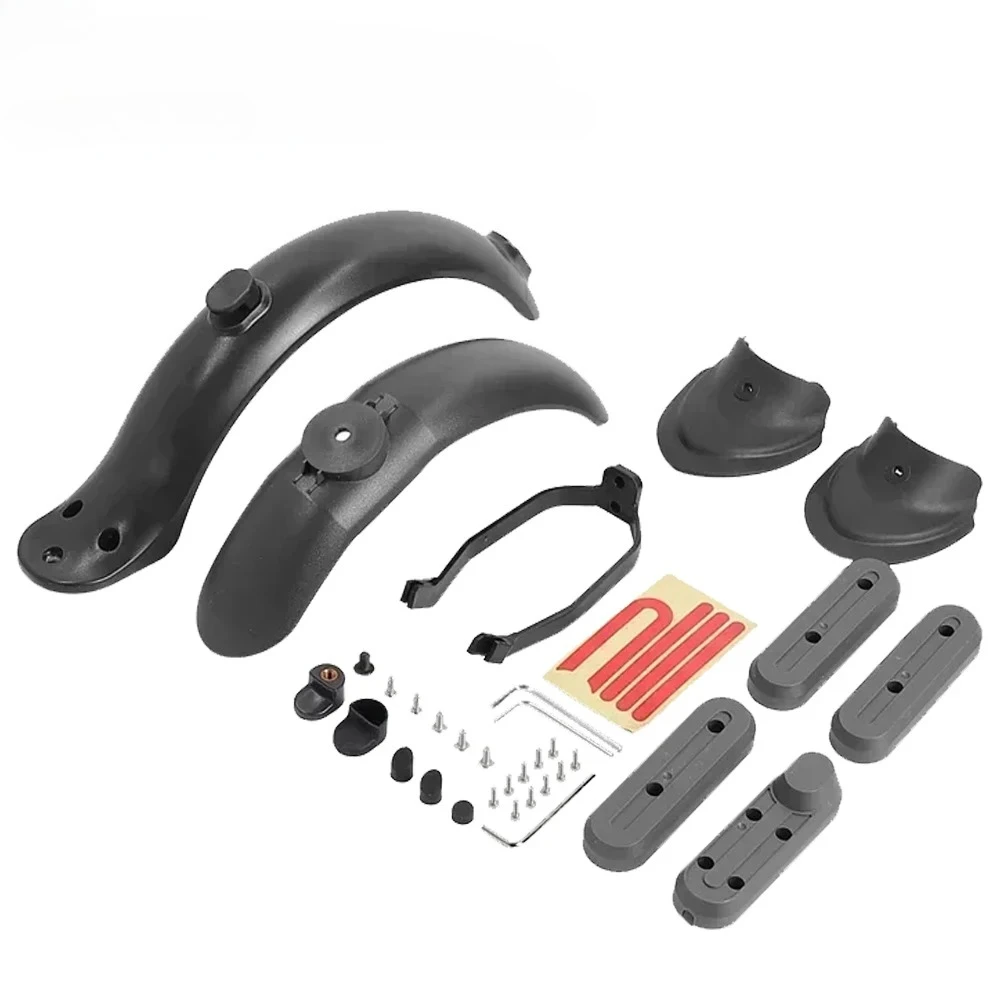 Für Xiaomi M365/Pro Elektrische Roller Vorne Hinten Kotflügel Set Hinten Rücklicht Reifen Splash Kotflügel Rahmen Fisch Schwanz Abdeckung zubehör Image