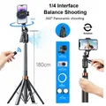 1,8 m/70,9 pollici di altezza 360 ° Stabilizzatore Gimbals Selfie Stick Treppiede con supporto per telefono con tracciamento automatico intelligente del volto per fotocamera mobile GoPro