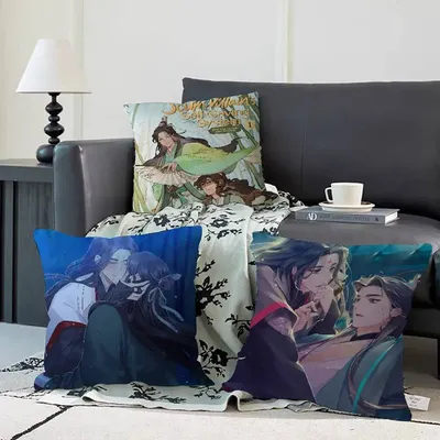 T-The Scum Villains Selbstsparendes Kissen Anime Kissen Sofa Bett Kopf Kissenbezug Kissenbezug 45x45 cm Mode Image