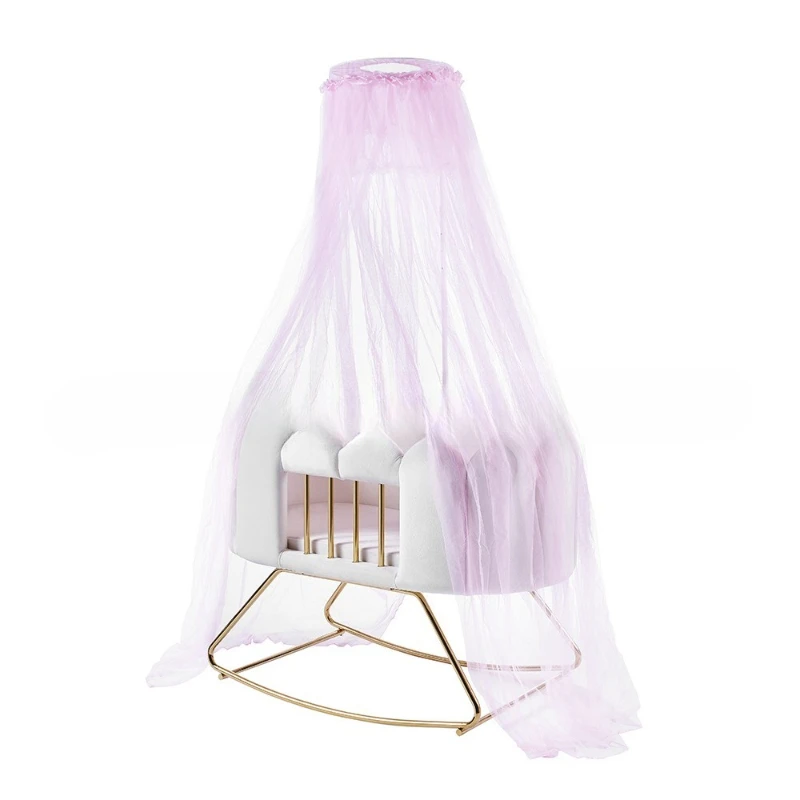 Babybett aus Metall, Schaukelstuhl, Loungesessel, Wohnzimmer, Schlafzimmer, Babybett