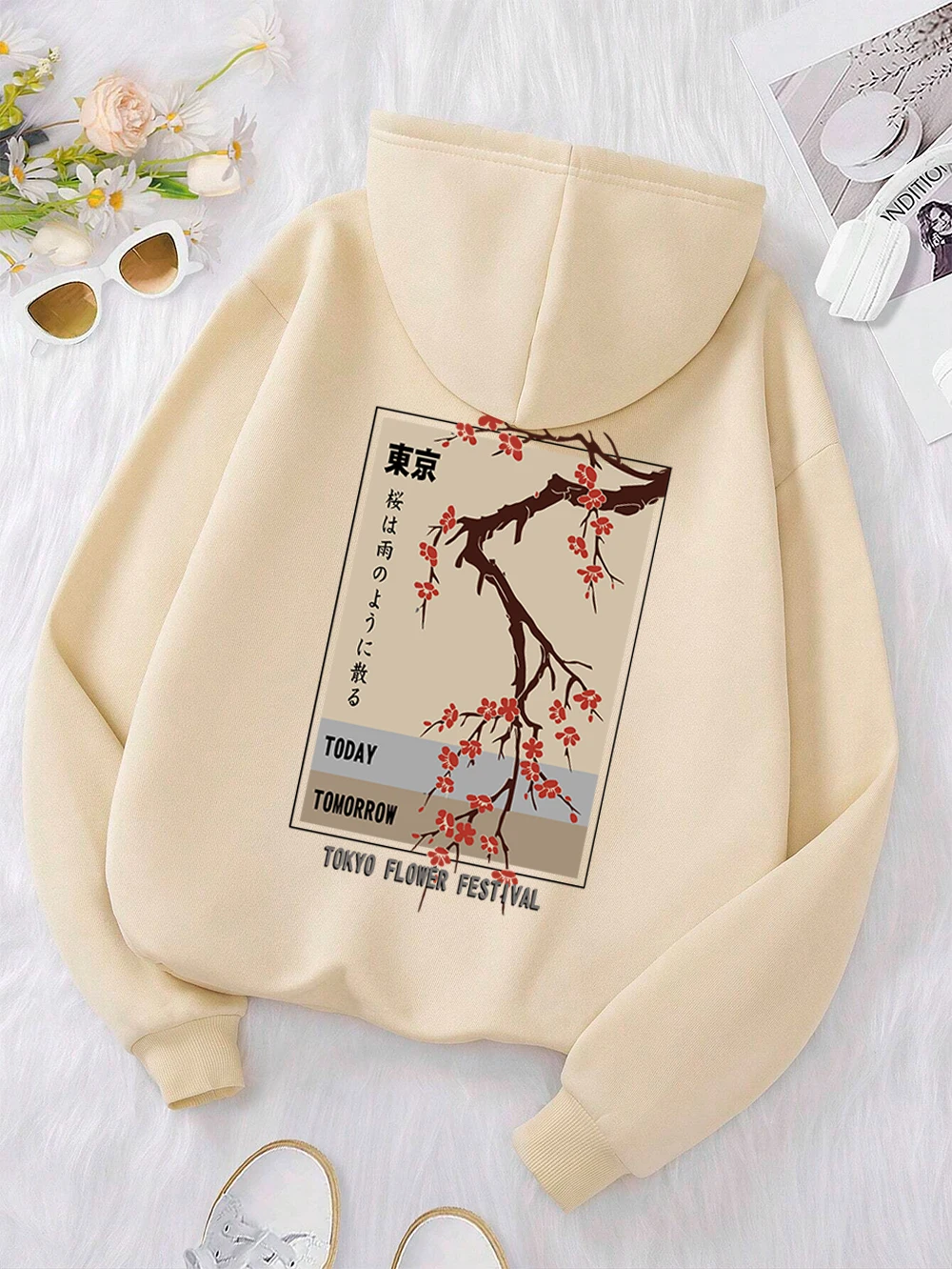 Today Tomorrow Tokyo Flower Festival Hoody Männer Frauen Casual Warme Hoodies Mode Lose Kleidung Fleece Pullover Sweatshirt Paar Image