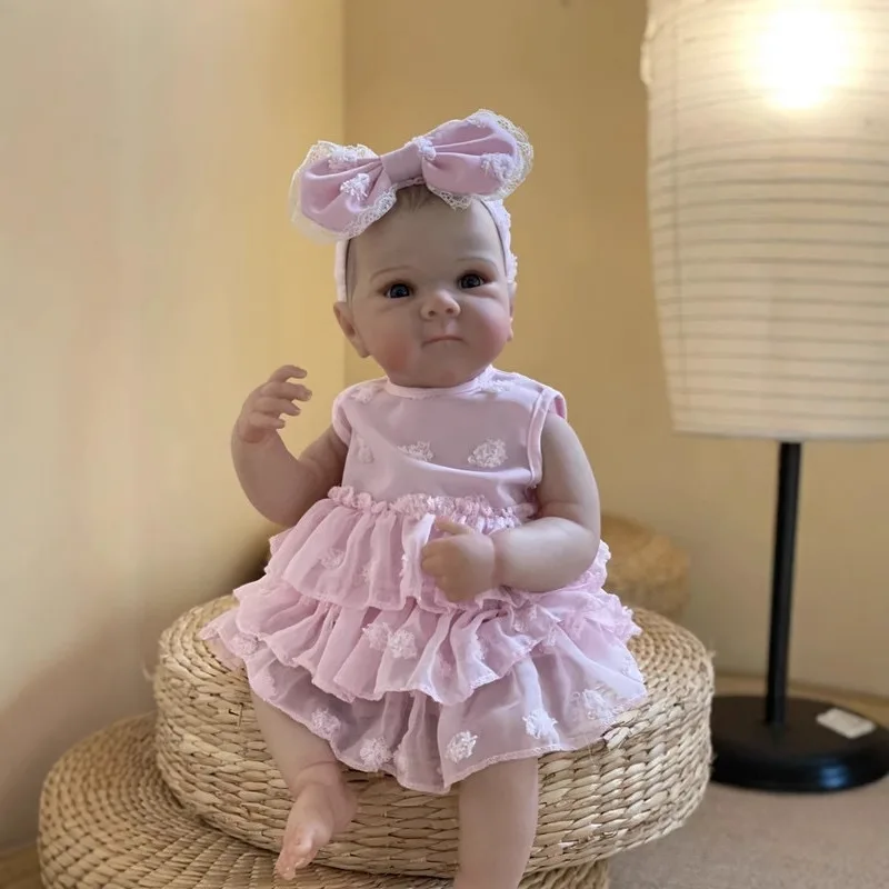 18 Betii RealBaby Bebe Reborn Babypuppen, handgefertigte Neugeborene, wiedergeborene Puppe für Mädchen, Geschenke für Mädchen