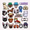 1 Stück Original Haustier Katzen Hunde PVC Schuh Charms Oberes Zubehör Niedliche Bulldogge Labrador Kitty Form Clogs Sandale Schnalle Dekorationen