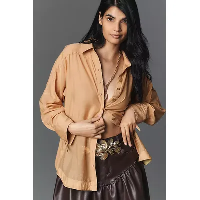 By Anthropologie Sheer Buttondown Shirt