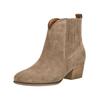 Stiefelette GABOR COMFORT "Gabor Comfort Stiefelette Veloursleder", Damen, Gr. 38,5, beige, Veloursleder, casual, Schuhe