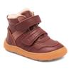 Barfußschuh BISGAARD "barefoot becky lamb", Kinder, Gr. 32, rot (bordeaux), Leder, casual, Schuhe, Winterboots mit Lammfell, Größenschablone zum Download
