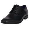 Schnürschuh BUGATTI, Herren, Gr. 40, schwarz, Leder, elegant, Schuhe, Blockabsatz, Abendschuh, Businessschuh, Festtagsschuh, Logoprägung