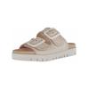 Pantolette GABOR "Gabor Pantoletten Leder", Damen, Gr. 37, beige (creme), Leder, casual, Schuhe
