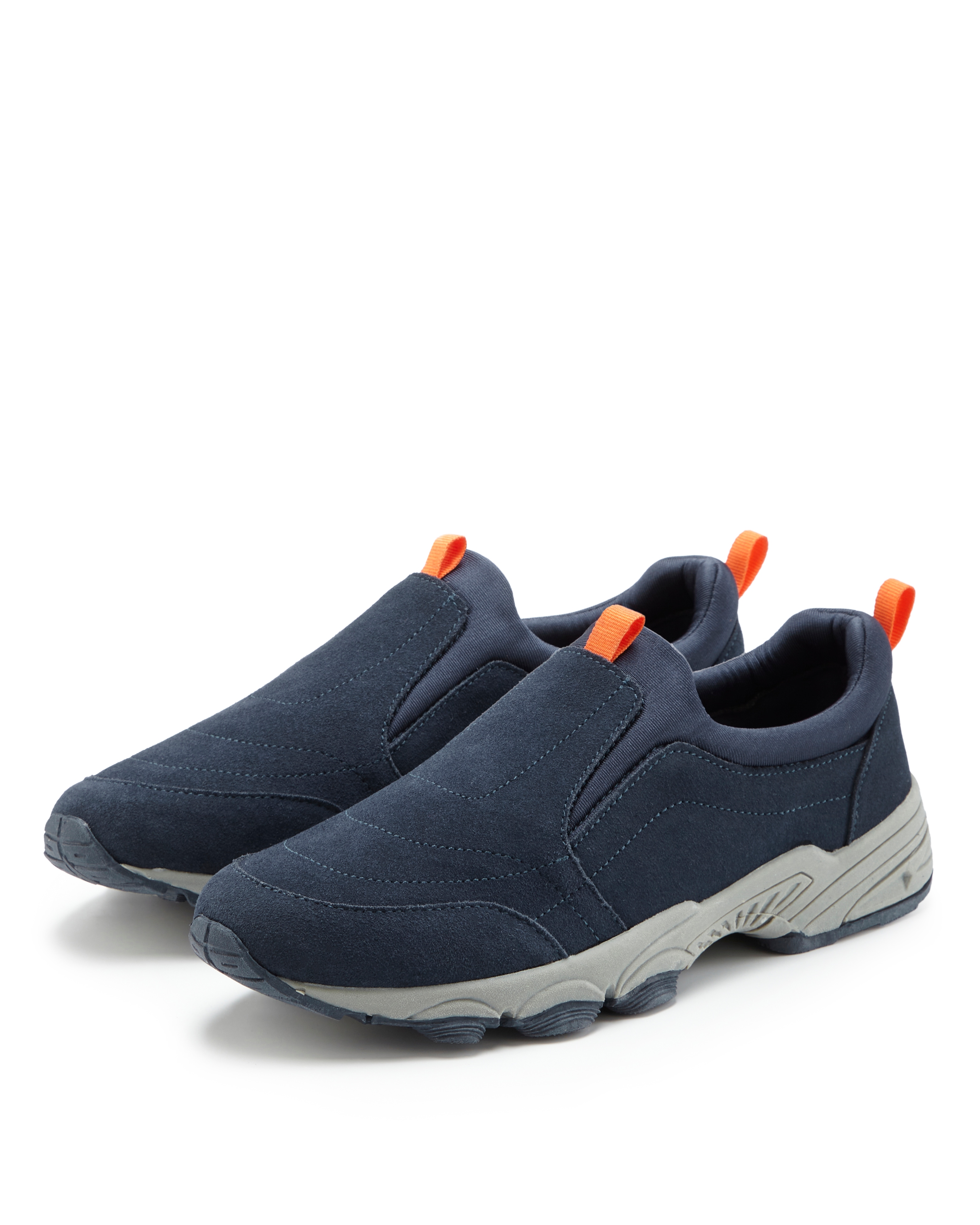 Sneaker JOHN DEVIN "Lederschuh, Slipper, Halbschuhe, Freizeitschuhe", Herren, Gr. 43, marine, Obermaterial: 80% Rindsleder, 20% Textilmaterial. Decksohle: 100% Textilmaterial. Futter: 100% Textilmaterial. Laufsohle: 100% Synthetik, kontrastfarbene...