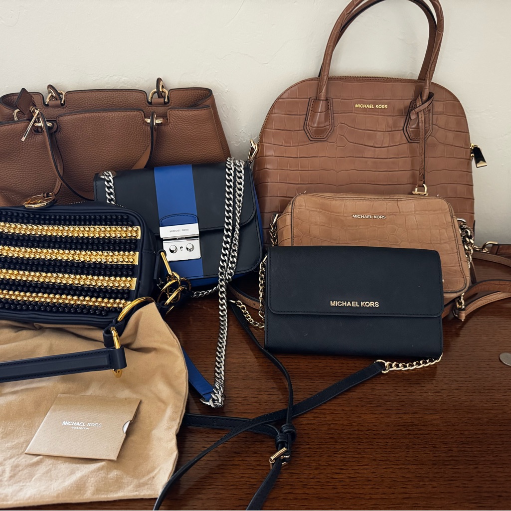 Michael Kors Bags | 6 Michael Kors Handbags Bundle Brown, Black And Other Colors. Women's Bags | Color: Black/Brown | Size: Os