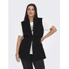 Strickweste ONLY CARMAKOMA "CARKATIA SL RIB WRAP VEST KNT", Damen, Gr. L, schwarz, Strick, Rippstrick, Obermaterial: 50% Viskose, 27% Nylon, 23% Polyester, unifarben, modisch, regular fit, tiefer V-Ausschnitt, Westen