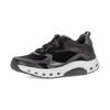 Plateausneaker GABOR ROLLINGSOFT, Damen, Gr. 41, silber (schwarz, altsilberfarben), Veloursleder, Kalbsleder, metallic, sportlich, Schuhe, mit gepolstertem Schaftrand