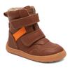 Barfußschuh BISGAARD "thorsten tex", Kinder, Gr. 25, braun (brandy), Leder, casual, Schuhe, Winterboots mit Lammwolle, Größenschablone zum Download