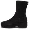 Plateaustiefelette FITFLOP "F-LUMA", Damen, Gr. 38, schwarz, Veloursleder, unifarben, casual, Schuhe, Stiefel, Chunky Boot mit Stretch-Schaft