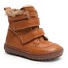 Lauflernschuh BISGAARD "storm lamb", Kinder, Gr. 23, braun (cognac), Leder, Basic, Schuhe, Babyschuh mit Lammfell, Größenschablone zum Download