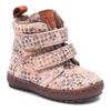 Lauflernschuh BISGAARD "storm lamb", Kinder, Gr. 22, nude flower, Leder, casual, Schuhe, Babyschuh mit Lammfell, Größenschablone zum Download