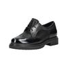 Schnürschuh GABOR COMFORT "Gabor Comfort Halbschuhe Leder", Damen, Gr. 38,5, schwarz (schwarz lack), Leder, casual, Schuhe